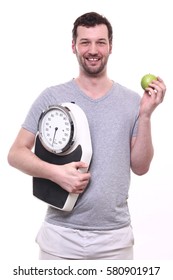 Man with a scale