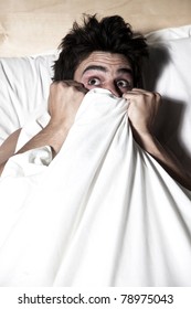 Man Scared In The Bed