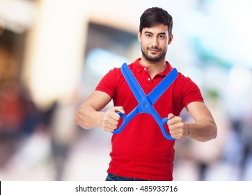 man with scissors