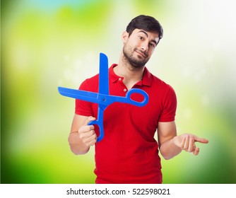 man with scissors