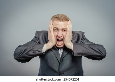 Man Screaming Big Headache Cover His Stock Photo 254092201 | Shutterstock