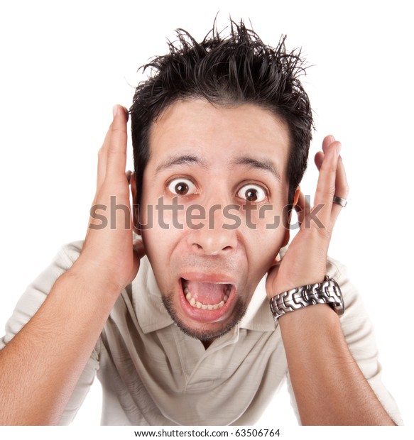 Man Screaming Camera Close Head Shoulders Stock Photo 63506764 