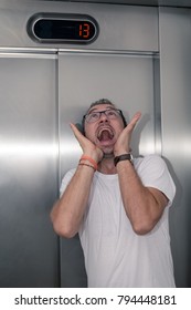 Man Screaming In Elevator As He Is Stuck On Thirteenth Floor In The Elevator