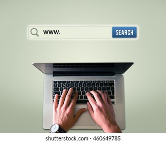 A Man Searching On World Wide Web.