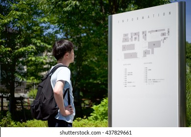 Man See Guide Map Stock Photo 437827681 | Shutterstock