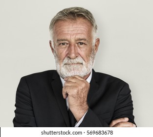 Man Serious Studio Portrait Concept