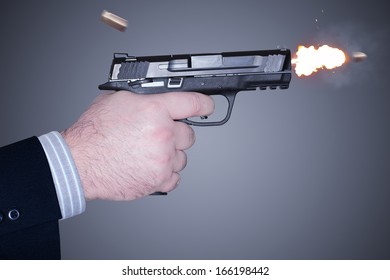 Man Shooting A Gun