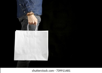 Man Shopping With Paper Bag