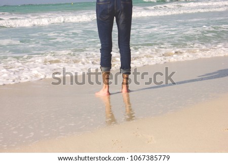 Man shore beach