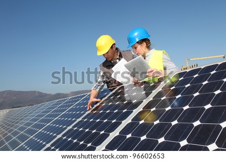 Similar – Image, Stock Photo solar plant Solar cell