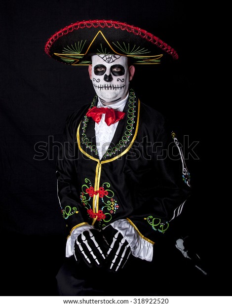 Man Sitting Cinco De Mayo Halloween Stock Photo (Edit Now) 318922520