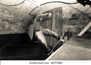 Man skating a half pipe - Powered by Shutterstock