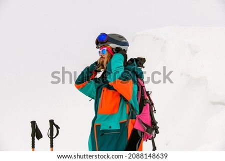 Similar – Skihasen Skifahrer