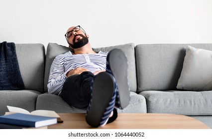 Man Sleeping On The Couch