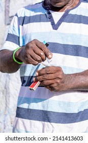 Man Smoking Crack In The Streets Of Curacao