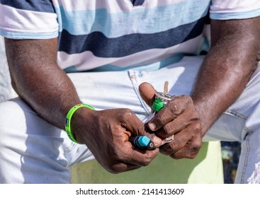 Man Smoking Crack In The Streets Of Curacao