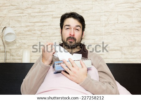  man with sniff