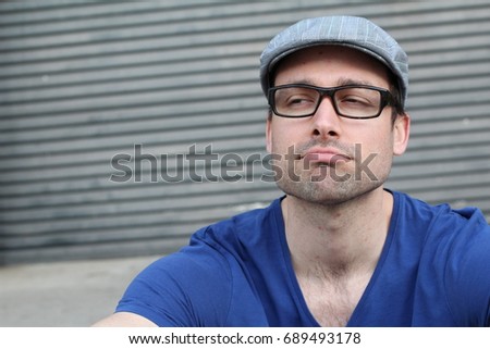 Man solving a problem in his mind
