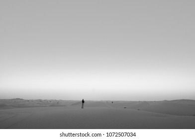 Man Standing Alone Empty Al Wathba Stock Photo 1072507034 | Shutterstock