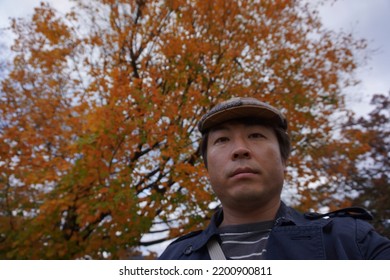 A Man Standing At High Park In Bloor Street West In Toronto City Of Ontario, Canada