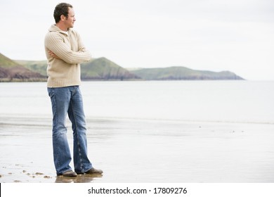 Man Standing On Beach