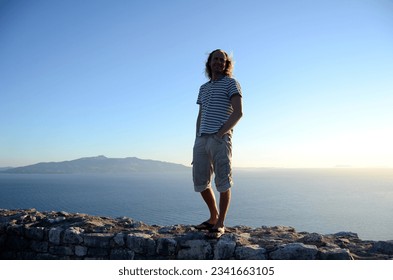 Man standing on a mountain