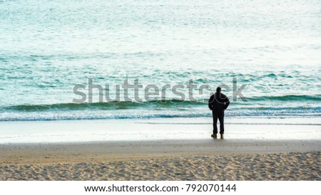 Similar – Foto Bild Strandläufer Mensch