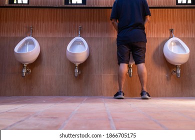 Man Standing Urinating Toilet Stock Photo 1866705175 | Shutterstock