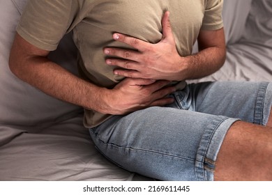 Man With Stomach Ache And Digestive Issues.