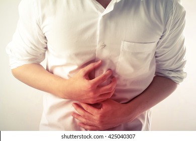 man stomachache
