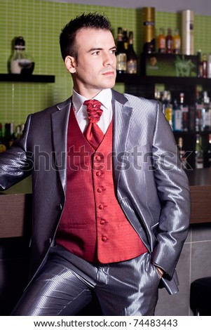 man with stylish suit