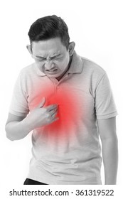 Man Suffering From Acid Reflux