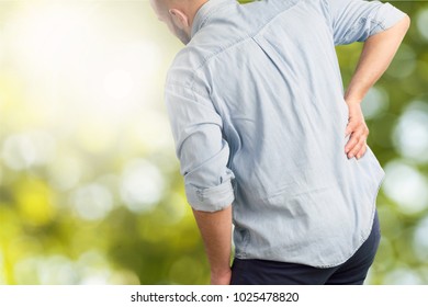 A man suffering from backache