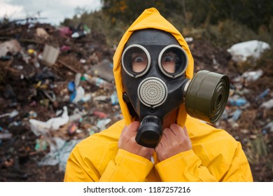 Man Gas Mask Shows Stop Sign Stock Photo 1187257213 | Shutterstock