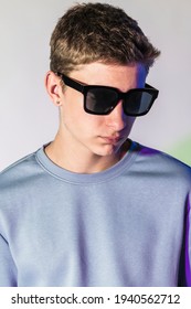 Man With Sunglasses For Teenage Fashion Photoshoot