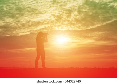 Man in the sunset