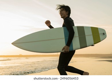 Man surfing in the morning ocean - Powered by Shutterstock