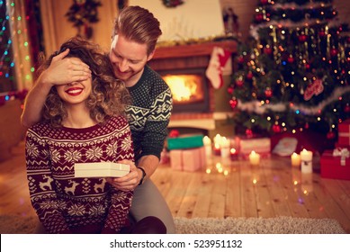 
Man Surprise Woman For Chrismas