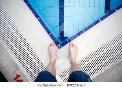 Man At Swiming Pool