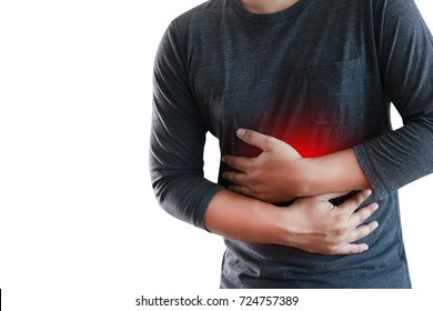 MAN With Symptomatic Acid Reflux , Suffering From Acid Reflux