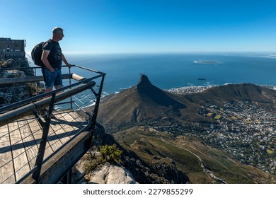 Man at the Table mountain cableway's station