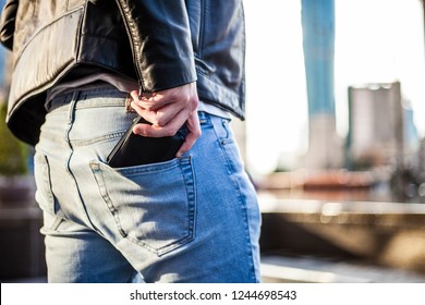 Man Taking His Wallet Out