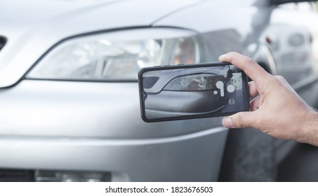 Man Taking Photo Car On His Stock Photo 1823676503 | Shutterstock