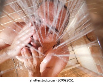 Man Taking A Shower