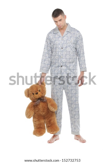 Details about   Playmobil Man in pajama Sick boy in pajamas with teddy bear 