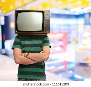 Man With Television Head, Indoor