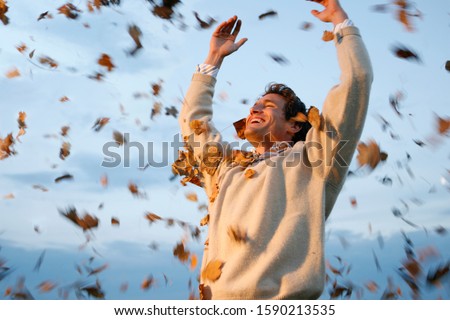 Similar – Image, Stock Photo Autumnal play of colours Dahlie in front of a blurred background