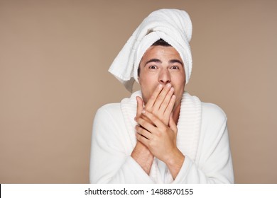 Man With A Towel On His Head Skin Care Dermatology