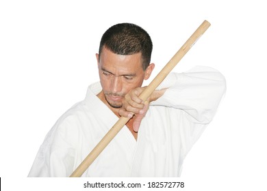 Man training karate isolated - Powered by Shutterstock