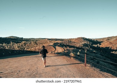 Man Travelling Outback Australia In 4WD